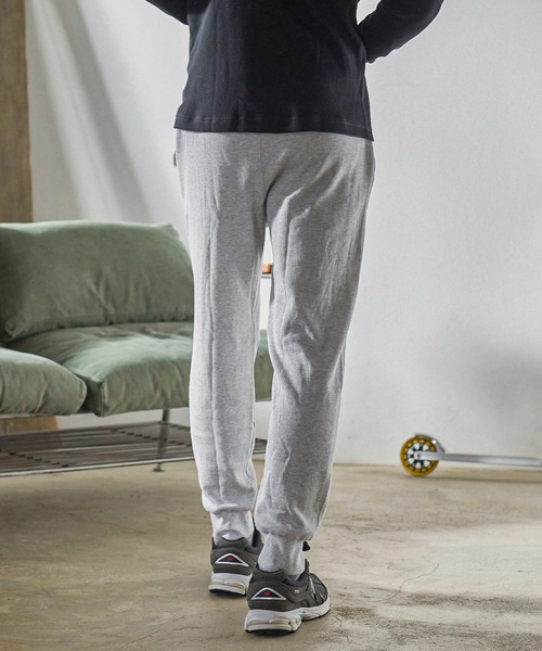 HANES(ヘインズ)の「HANES サーマルパンツ HM9-U102(スウェットパンツ・メンズ・ブラック/杢グレー・M/L/XL)」の9枚目の写真