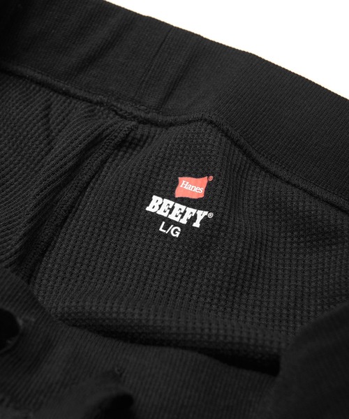 HANES(ヘインズ)の「HANES サーマルパンツ HM9-U102(スウェットパンツ・メンズ・ブラック/杢グレー・M/L/XL)」の13枚目の写真