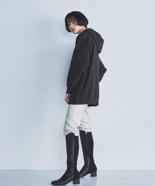 lautreamont BLEUBLANC（ロートレアモンブルーブラン）の「<lautreamont BLEUBLANC>オーバーサイズフードパーカー≪洗濯機で洗える≫（Tシャツ/カットソー・レディース・キャメル/チャコールグレー・9号）」の17枚目の写真