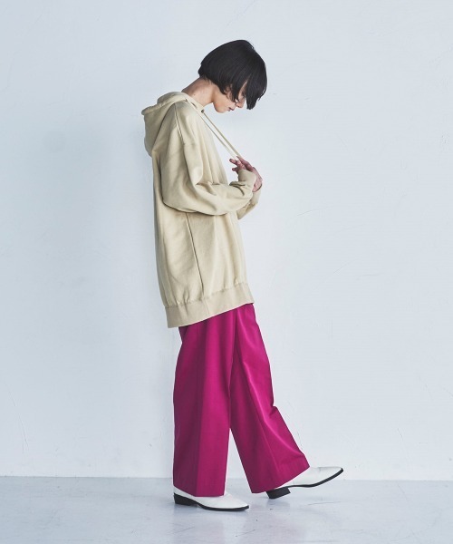 lautreamont BLEUBLANC（ロートレアモンブルーブラン）の「<lautreamont BLEUBLANC>オーバーサイズフードパーカー≪洗濯機で洗える≫（Tシャツ/カットソー・レディース・キャメル/チャコールグレー・9号）」の14枚目の写真