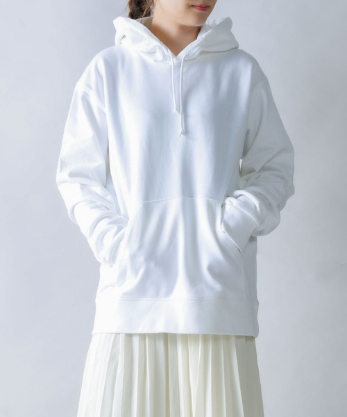 Printstar（プリントスター）の「2-9.7oz Standard Toms Pull Over Hoodie（パーカー・レディース・ホワイト/ブラック/ネイビー/グリーン/杢グレー/バーガンディー/オートミール・M/L/XL/S）」の2枚目の写真