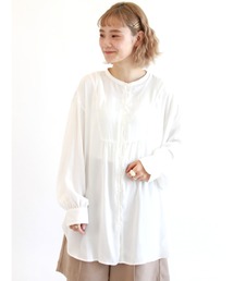 ehka sopo | バンドカラーチュニックブラウス(シャツ/ブラウス)