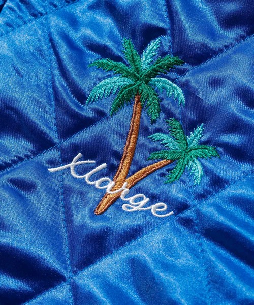 XLARGE(エクストララージ)の「REVERSIBLE FLAG GAL SOUVENIR JACKET(スタジャン・メンズ・ブラック/ネイビー・S/M/L/XL)」の8枚目の写真