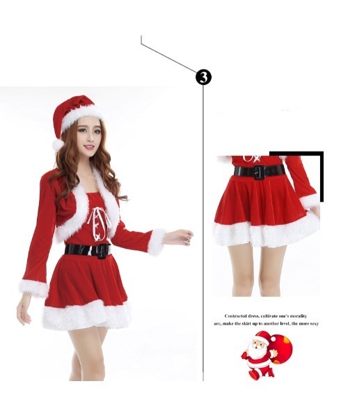おしゃれスタ（オシャレスタ）の「【選べるプチプラサンタコスプレ】クリスマスコスチューム（コスチューム/パーティーグッズ・レディース・レッド系2/レッド系3/レッド系4/ブルー・FREE）」の19枚目の写真