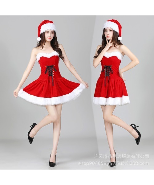 おしゃれスタ（オシャレスタ）の「【選べるプチプラサンタコスプレ】クリスマスコスチューム（コスチューム/パーティーグッズ・レディース・レッド系2/レッド系3/レッド系4/ブルー・FREE）」の14枚目の写真