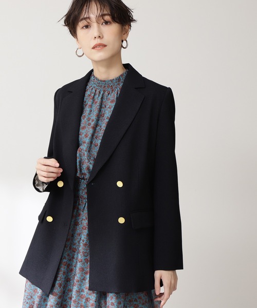 N.（N. Natural Beauty Basic）（エヌエヌナチュラルビューティーベーシック）の「【WEB限定カラー】◆テーラードダブルジャケット（テーラードジャケット・レディース・ネイビー/オフホワイト・SMALL/MEDIUM）」の9枚目の写真