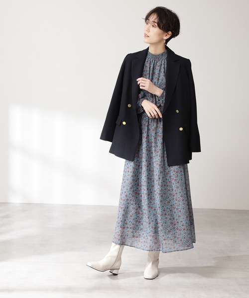 N.（N. Natural Beauty Basic）（エヌエヌナチュラルビューティーベーシック）の「【WEB限定カラー】◆テーラードダブルジャケット（テーラードジャケット・レディース・ネイビー/オフホワイト・SMALL/MEDIUM）」の7枚目の写真