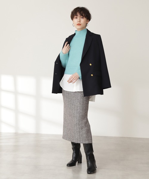 N.（N. Natural Beauty Basic）（エヌエヌナチュラルビューティーベーシック）の「【WEB限定カラー】◆テーラードダブルジャケット（テーラードジャケット・レディース・ネイビー/オフホワイト・SMALL/MEDIUM）」の18枚目の写真