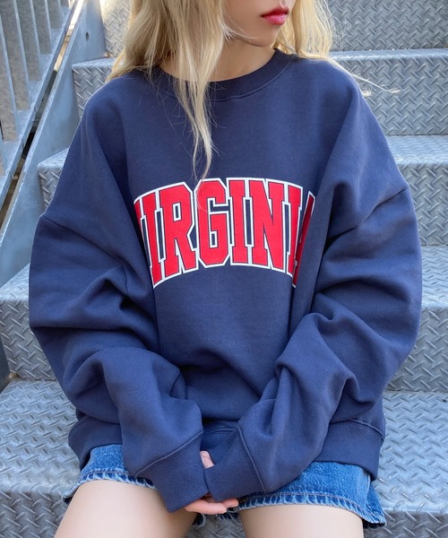 Figments（フィグメンツ）の「VIRGINIAスウェット（スウェット・レディース・ライトグレー/ネイビー・FREE）」の2枚目の写真