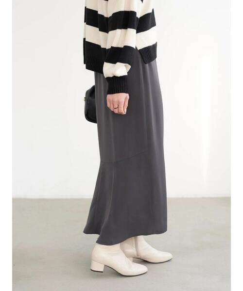 earth music&ecology（アースミュージックアンドエコロジー）の「バックマーメイドスカート（スカート・レディース・チャコールグレー/ベージュ/ブラウン・FREE）」の6枚目の写真