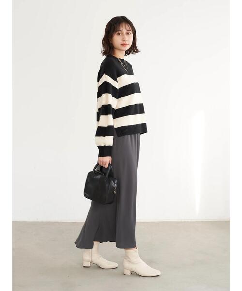 earth music&ecology（アースミュージックアンドエコロジー）の「バックマーメイドスカート（スカート・レディース・チャコールグレー/ベージュ/ブラウン・FREE）」の9枚目の写真