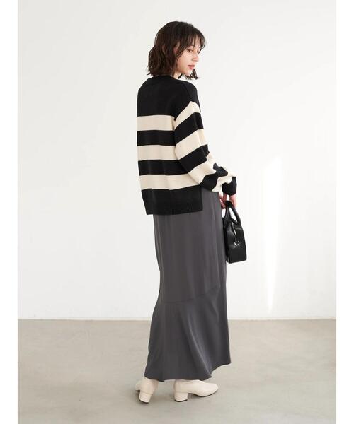 earth music&ecology（アースミュージックアンドエコロジー）の「バックマーメイドスカート（スカート・レディース・チャコールグレー/ベージュ/ブラウン・FREE）」の10枚目の写真