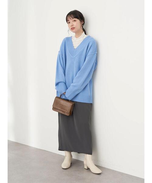 earth music&ecology（アースミュージックアンドエコロジー）の「バックマーメイドスカート（スカート・レディース・チャコールグレー/ベージュ/ブラウン・FREE）」の12枚目の写真