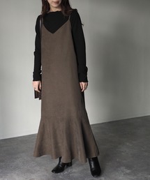 Riberry | 裾切替フレア起毛キャミワンピース(ワンピース)