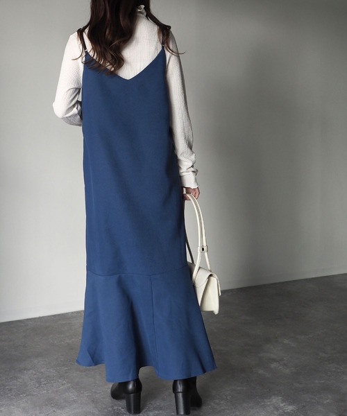 Riberry（リベリー）の「裾切替マーメイドキャミワンピース（ワンピース・レディース・ベージュ/ネイビー/ブラウン・MEDIUM）」の9枚目の写真