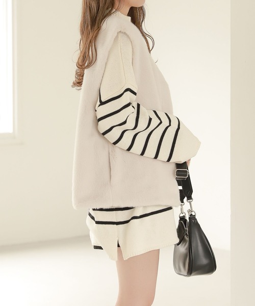 ベポ Heather（ヘザー）の「フワフワファーベスト 268994（その他アウター