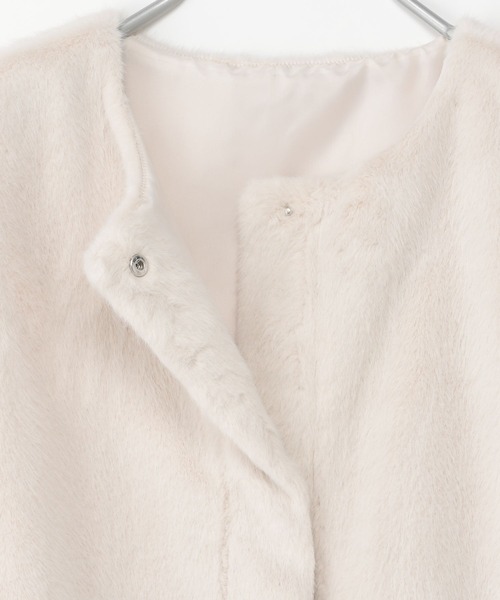 Heather（ヘザー）の「フワフワファーベスト 268994（その他アウター