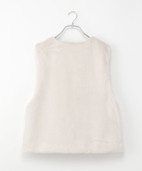 Heather（ヘザー）の「フワフワファーベスト　268994（その他アウター・レディース・ライトベージュ/ブラック・FREE）」の8枚目の写真