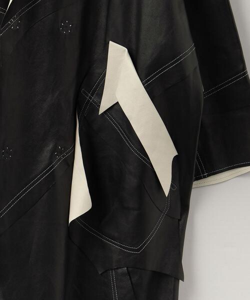 UNITED ARROWS & SONS(ユナイテッドアローズアンドサンズ)の「<sulvam(サルバム)> LTHR COAT/コート(その他アウター・メンズ・ブラック・M)」の3枚目の写真