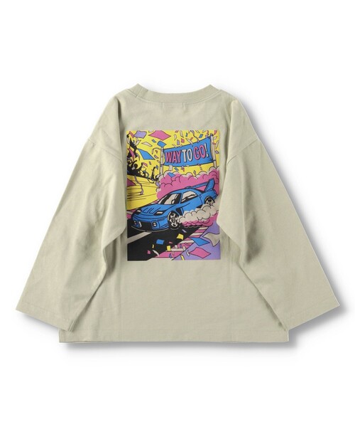 BRANSHES（ブランシェス）の「グラフィック長袖Tシャツ（Tシャツ/カットソー・キッズ・ライトグレー/オフホワイト/ベージュ/グリーン/ブラック/ブラウン/カラフル/チャコールグレー・90/120/130/150/100/110/140）」の22枚目の写真