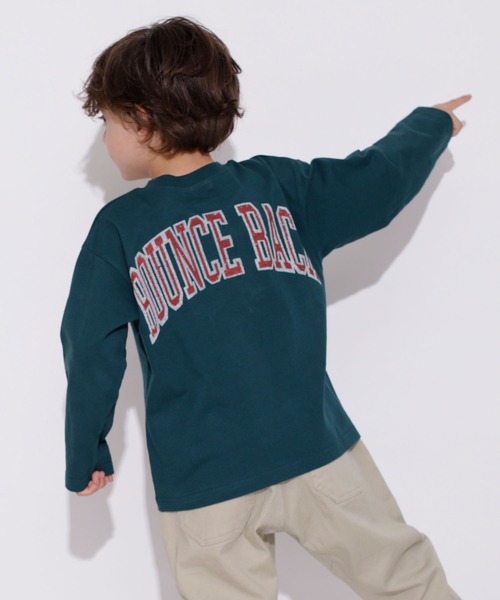 BRANSHES（ブランシェス）の「グラフィック長袖Tシャツ（Tシャツ/カットソー・キッズ・ライトグレー/オフホワイト/ベージュ/グリーン/ブラック/ブラウン/カラフル/チャコールグレー・90/120/130/150/100/110/140）」の8枚目の写真