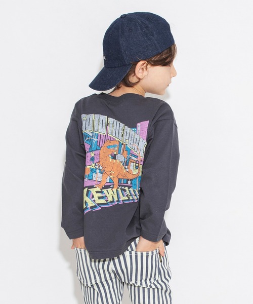 BRANSHES（ブランシェス）の「グラフィック長袖Tシャツ（Tシャツ/カットソー・キッズ・ライトグレー/オフホワイト/ベージュ/グリーン/ブラック/ブラウン/カラフル/チャコールグレー・90/120/130/150/100/110/140）」の11枚目の写真