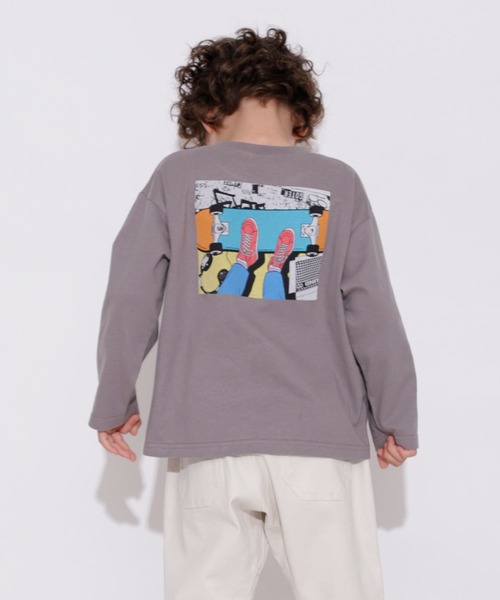BRANSHES（ブランシェス）の「グラフィック長袖Tシャツ（Tシャツ/カットソー・キッズ・ライトグレー/オフホワイト/ベージュ/グリーン/ブラック/ブラウン/カラフル/チャコールグレー・90/120/130/150/100/110/140）」の13枚目の写真