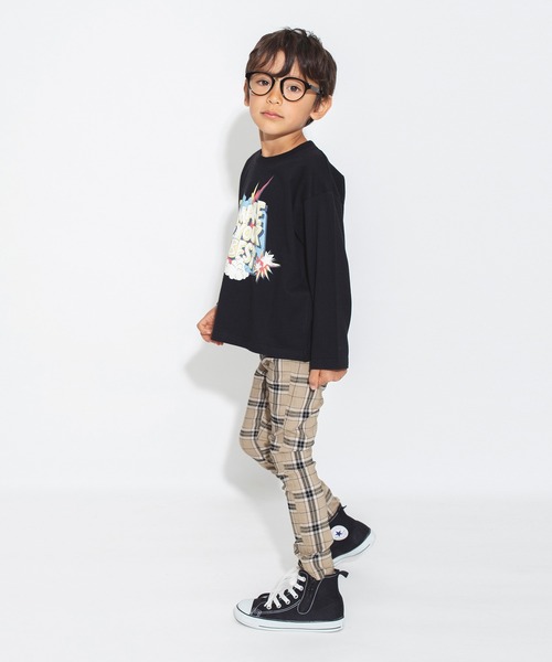 BRANSHES（ブランシェス）の「グラフィック長袖Tシャツ（Tシャツ/カットソー・キッズ・ライトグレー/オフホワイト/ベージュ/グリーン/ブラック/ブラウン/カラフル/チャコールグレー・90/120/130/150/100/110/140）」の17枚目の写真