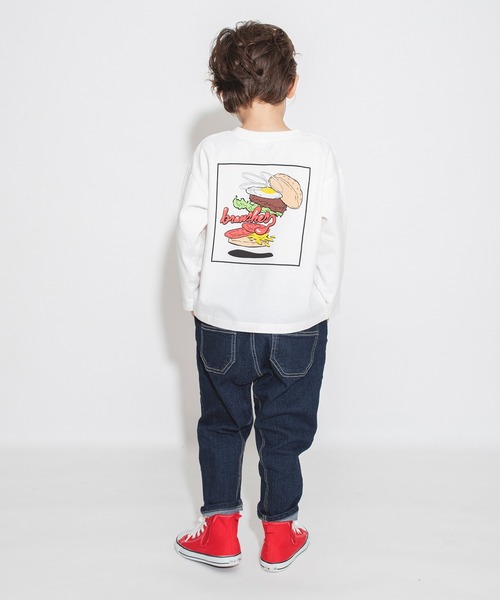 BRANSHES（ブランシェス）の「グラフィック長袖Tシャツ（Tシャツ/カットソー・キッズ・ライトグレー/オフホワイト/ベージュ/グリーン/ブラック/ブラウン/カラフル/チャコールグレー・90/120/130/150/100/110/140）」の10枚目の写真