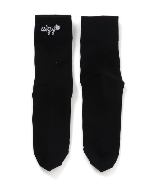 algy（アルジー）の「フロントロゴシースルーソックス（ソックス/靴下・キッズ・ブラック/オフホワイト/ミント・24/21）」の3枚目の写真