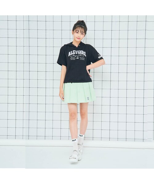 algy（アルジー）の「フロントロゴシースルーソックス（ソックス/靴下・キッズ・ブラック/オフホワイト/ミント・24/21）」の9枚目の写真