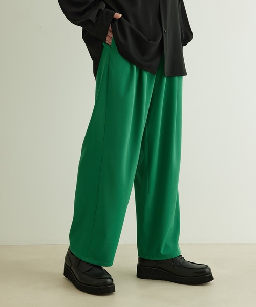 JUNRED（ジュンレッド）の「シルキードレープワイドパンツ（その他パンツ・メンズ・パープル/グリーン・S/L/M）」の6枚目の写真