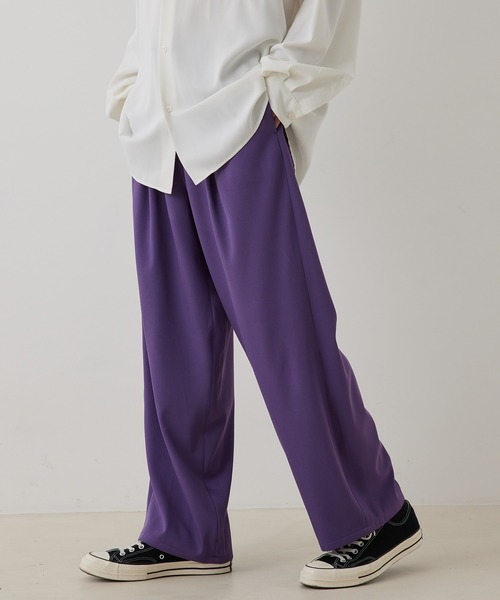 JUNRED（ジュンレッド）の「シルキードレープワイドパンツ（その他パンツ・メンズ・パープル/グリーン・S/L/M）」の8枚目の写真