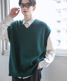 RAGEBLUE | ミラノリブVネックニットベスト(ベスト)