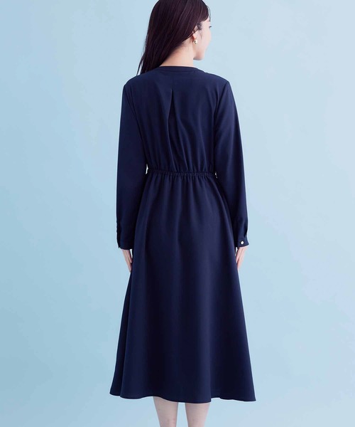 VIS（ビス）の「【EASY CARE】フロントタックワンピース【sustainable】（ワンピース・レディース・ネイビー/ライトグリーン・S/M）」の22枚目の写真