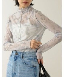 [2023S/S COLLECTION]ニュアンス柄アウトーシームシアープリントトップス