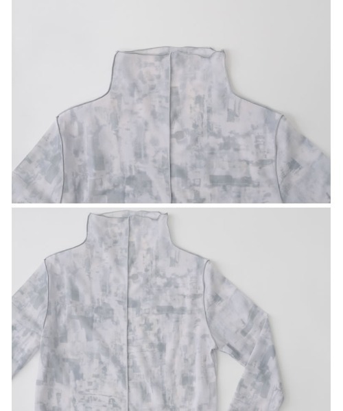 Re:EDIT（リエディ）の「[2023S/S COLLECTION]ニュアンス柄アウトーシームシアープリントトップス（その他トップス・レディース・ベージュ/グレー・MEDIUM）」の18枚目の写真