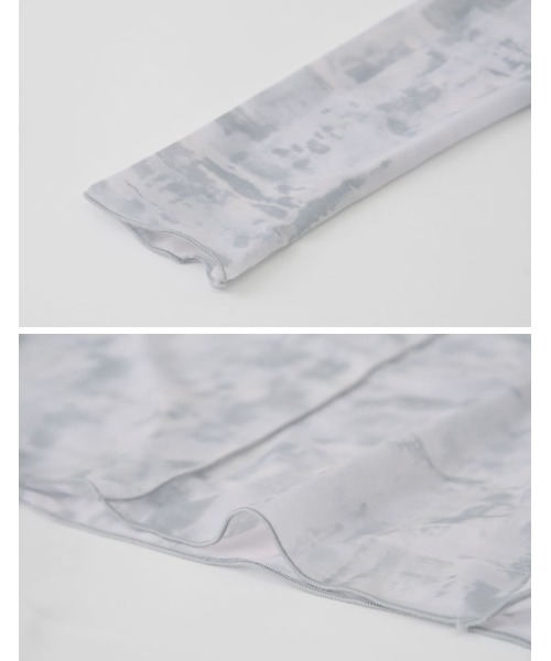 Re:EDIT（リエディ）の「[2023S/S COLLECTION]ニュアンス柄アウトーシームシアープリントトップス（その他トップス・レディース・ベージュ/グレー・MEDIUM）」の19枚目の写真