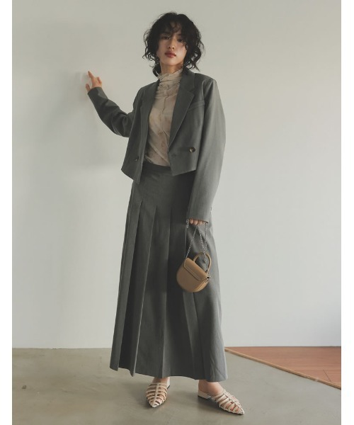 Re:EDIT（リエディ）の「[2023S/S COLLECTION]ニュアンス柄アウトーシームシアープリントトップス（その他トップス・レディース・ベージュ/グレー・MEDIUM）」の14枚目の写真