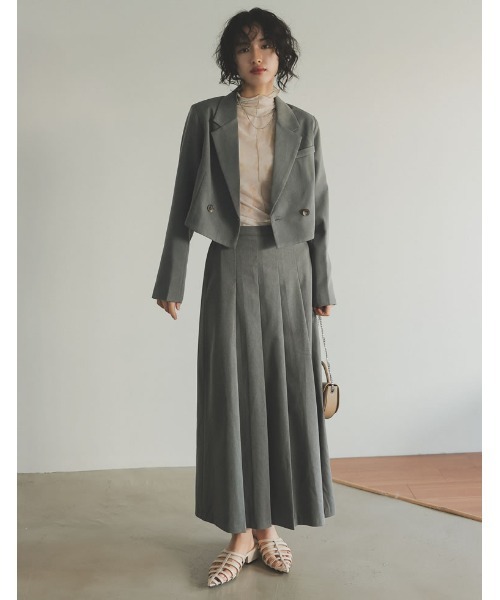 Re:EDIT（リエディ）の「[2023S/S COLLECTION]ニュアンス柄アウトーシームシアープリントトップス（その他トップス・レディース・ベージュ/グレー・MEDIUM）」の13枚目の写真