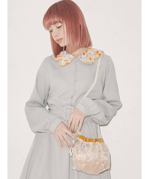 merry jenny(メリージェニー)の「floralスパンコールポシェット(ショルダーバッグ・レディース・ピンク/ライトグリーン・FREE)」の4枚目の写真