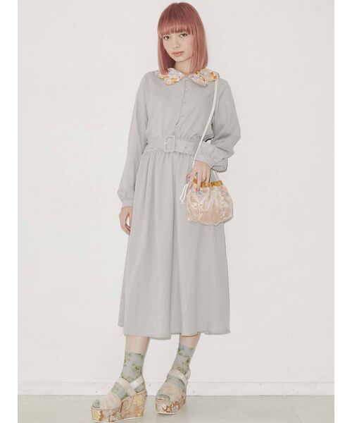 merry jenny(メリージェニー)の「floralスパンコールポシェット(ショルダーバッグ・レディース・ピンク/ライトグリーン・FREE)」の6枚目の写真