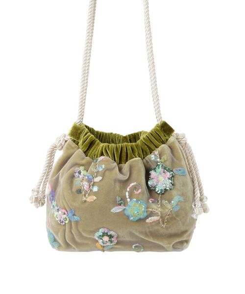 merry jenny(メリージェニー)の「floralスパンコールポシェット(ショルダーバッグ・レディース・ピンク/ライトグリーン・FREE)」の14枚目の写真