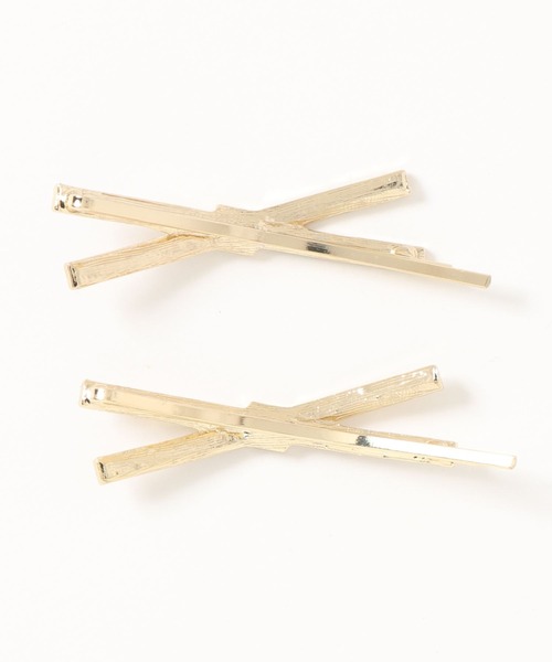 lilLilly（リルリリー）の「ストーンリボンヘアピンセット（ヘアピン・レディース・ゴールド・FREE）」の3枚目の写真