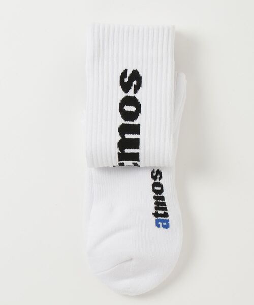 atmos（アトモス）の「atmos JACQUARD LOGO SOCKS / アトモス ジャカード ロゴ ソックス（ソックス/靴下・メンズ・ホワイト/ブラック・26-28cm）」の13枚目の写真