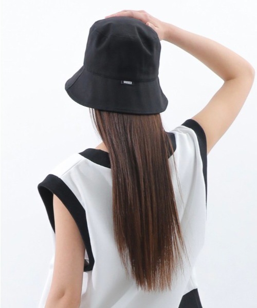 BASIC COTTON(ベーシックコットン)の「【BASIC COTTON/ベーシックコットン】COTTON BUCKET HAT/コットンバケットハット バケハ(ハット・メンズ・ブラック・ONE SIZE)」の2枚目の写真