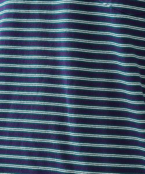 SEDAN ALL-PURPOSE（セダンオールパーパス）の「SEDAN ALL-PURPOSE / Striped Long Sleeve Pocket Tee（Tシャツ/カットソー・メンズ・ダークグリーン/パープル・MEDIUM/LARGE/X-LARGE）」の15枚目の写真