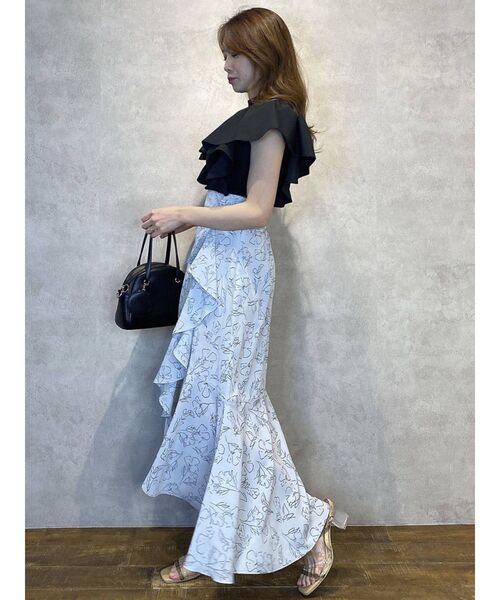 dazzlin（ダズリン）の「フリルシャツドッキングリブトップス（Tシャツ/カットソー・レディース・ブラック/オフホワイト/ピンク/グレー・FREE）」の22枚目の写真