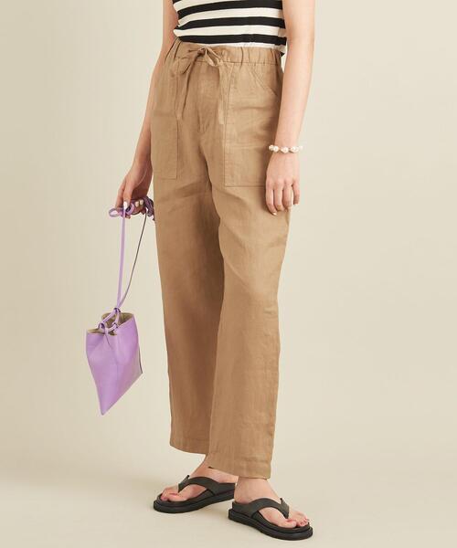 【WEB限定】byフレンチリネンキャンバスイージーパンツ-ウォッシャブル-∴