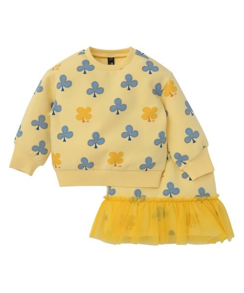 moimoln（モイモルン）の「【セットアップ】スィートクローバートップス＆スカート（スウェット・キッズ・イエロー・110cm/120cm/100cm/130cm）」の7枚目の写真